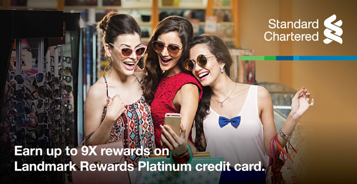 Standard Chartered - Earn up to 9X rewards on Landmark Rewards Platinum credit card.
