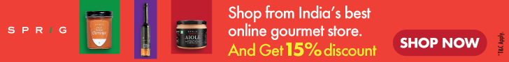 Sprig CPV Shop from India's best online gourmet store and Get 15 off 728X90
